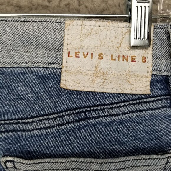 Levis Jeans Womens 28 Blue Line 8 Two Tone Stretch White Tab *Read* - Picture 10 of 16